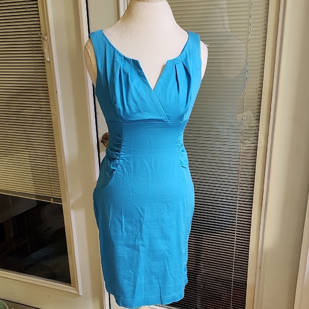 London Times Vibrant Blue Midi Dress